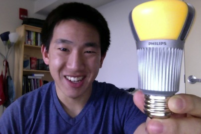 Me and my LED light bulb.